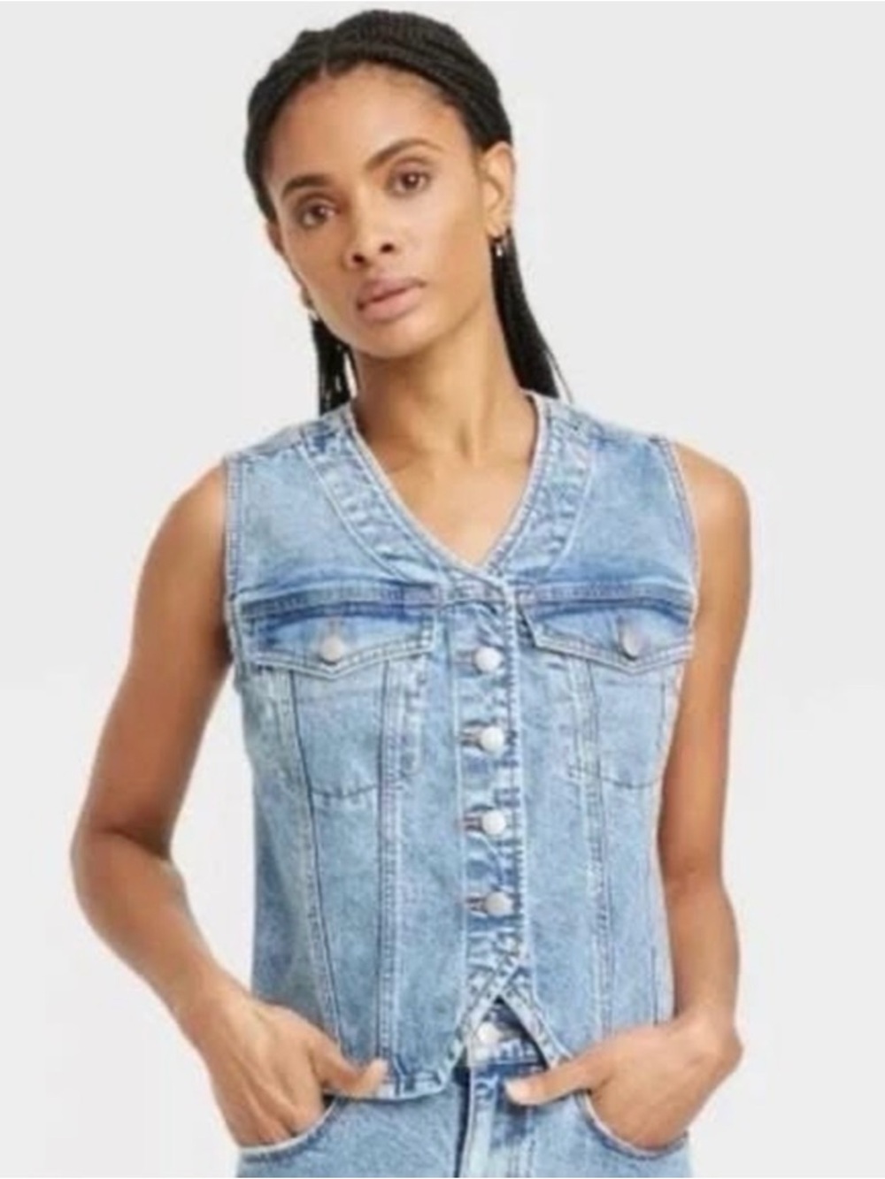 Universal Thread Denim Vest 90s Indie Coastal Cowgirl Western Festival Capsule